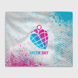 Плед 3D Green Day neon gradient style