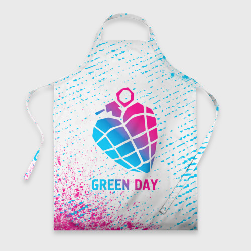 Фартук 3D Green Day neon gradient style