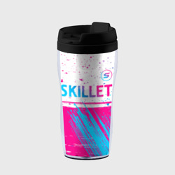 Термокружка-непроливайка Skillet neon gradient style посередине