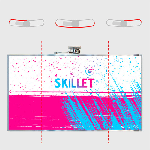 Фляга Skillet neon gradient style посередине - фото 5