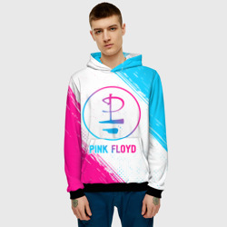 Мужская толстовка 3D Pink Floyd neon gradient style - фото 2