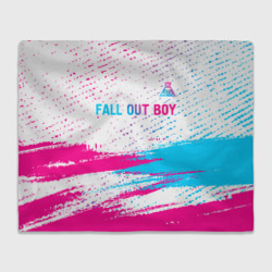 Плед 3D Fall Out Boy neon gradient style посередине