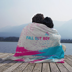 Плед 3D Fall Out Boy neon gradient style посередине - фото 2