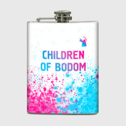 Фляга Children of Bodom neon gradient style посередине