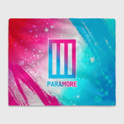 Плед 3D Paramore neon gradient style