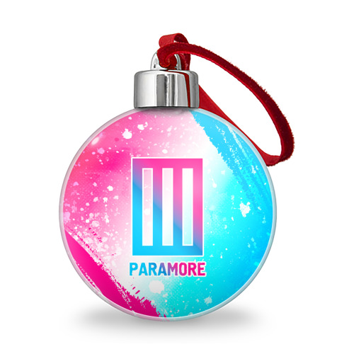 Ёлочный шар Paramore neon gradient style