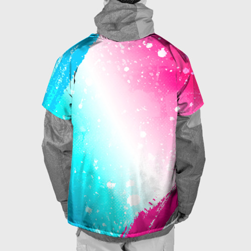 Накидка на куртку 3D Paramore neon gradient style, цвет 3D печать - фото 2