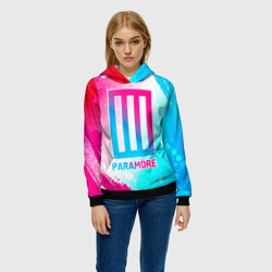 Женская толстовка 3D Paramore neon gradient style - фото 2