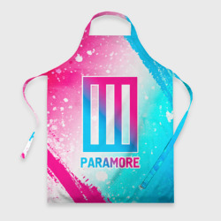 Фартук 3D Paramore neon gradient style