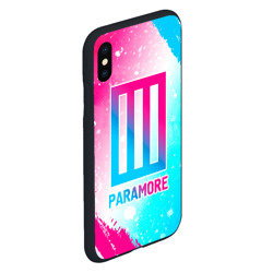 Чехол для iPhone XS Max матовый Paramore neon gradient style - фото 2