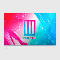 Флаг 3D Paramore neon gradient style