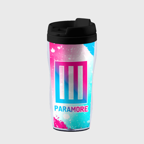 Термокружка-непроливайка Paramore neon gradient style