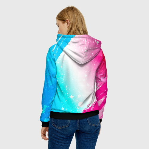 Женская толстовка 3D Paramore neon gradient style, цвет 3D печать - фото 4
