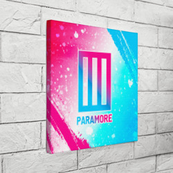 Холст квадратный Paramore neon gradient style - фото 2