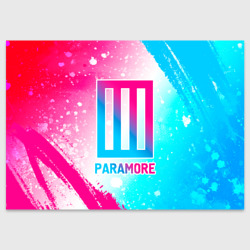 Поздравительная открытка Paramore neon gradient style