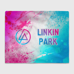 Плед 3D Linkin Park neon gradient style по-горизонтали