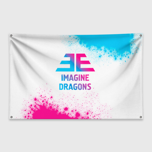 Флаг-баннер Imagine Dragons neon gradient style