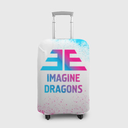 Чехол для чемодана 3D Imagine Dragons neon gradient style