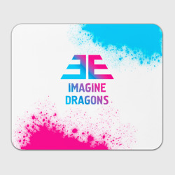 Прямоугольный коврик для мышки Imagine Dragons neon gradient style