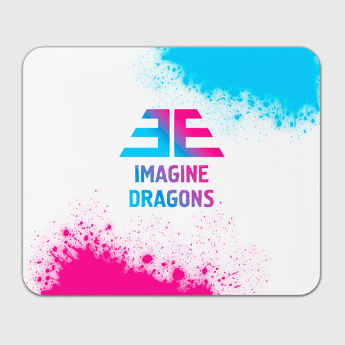 Прямоугольный коврик для мышки Imagine Dragons neon gradient style