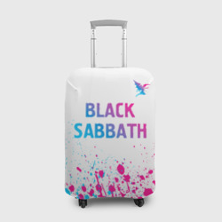 Чехол для чемодана 3D Black Sabbath neon gradient style посередине