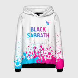 Мужская толстовка 3D Black Sabbath neon gradient style посередине