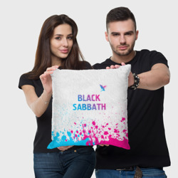 Подушка 3D Black Sabbath neon gradient style посередине - фото 2