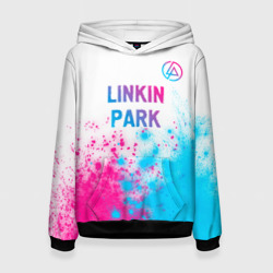 Женская толстовка 3D Linkin Park neon gradient style посередине