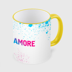 Кружка с полной запечаткой Paramore neon gradient style по-горизонтали