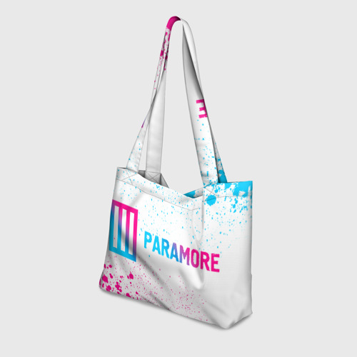 Пляжная сумка 3D Paramore neon gradient style по-горизонтали - фото 3