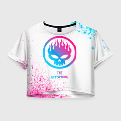 Женская футболка Crop-top 3D The Offspring neon gradient style