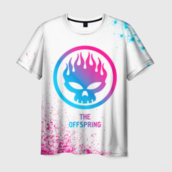 Мужская футболка 3D The Offspring neon gradient style