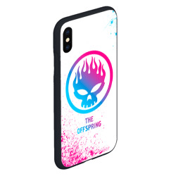 Чехол для iPhone XS Max матовый The Offspring neon gradient style - фото 2