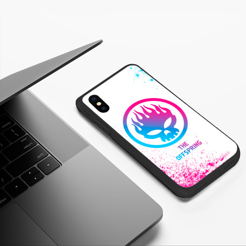 Чехол для iPhone XS Max матовый The Offspring neon gradient style - фото 5