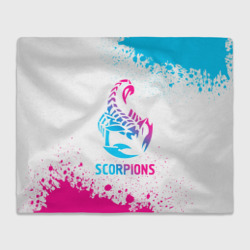 Плед 3D Scorpions neon gradient style