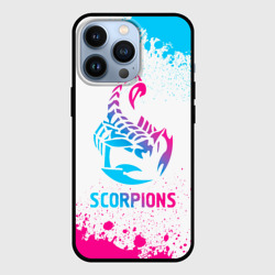 Чехол для iPhone 13 Pro Scorpions neon gradient style