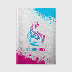 Обложка для автодокументов Scorpions neon gradient style