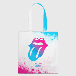 Шоппер 3D Rolling Stones neon gradient style