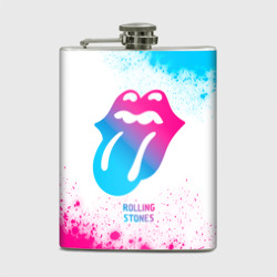 Фляга Rolling Stones neon gradient style