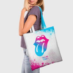 Шоппер 3D Rolling Stones neon gradient style - фото 2