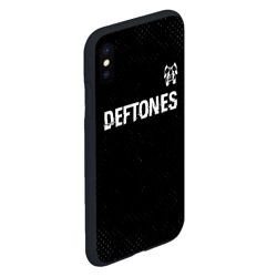 Чехол для iPhone XS Max матовый Deftones glitch на темном фоне посередине - фото 2