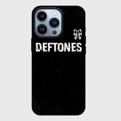 Чехол для iPhone 13 Pro Deftones glitch на темном фоне посередине