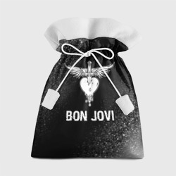 Подарочный 3D мешок Bon Jovi glitch на темном фоне