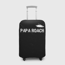 Чехол для чемодана 3D Papa Roach glitch на темном фоне посередине