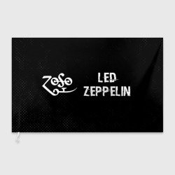 Флаг 3D Led Zeppelin glitch на темном фоне по-горизонтали