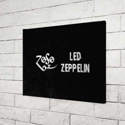 Холст прямоугольный Led Zeppelin glitch на темном фоне по-горизонтали - фото 2
