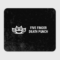 Прямоугольный коврик для мышки Five Finger Death Punch glitch на темном фоне по-горизонтали