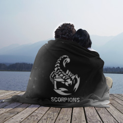 Плед 3D Scorpions glitch на темном фоне - фото 2
