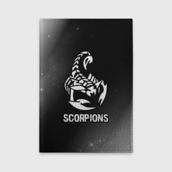 Обложка для автодокументов Scorpions glitch на темном фоне
