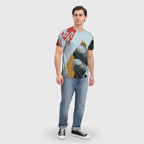 Мужская футболка 3D Бунтарский хаос, цвет 3D печать - фото 5
